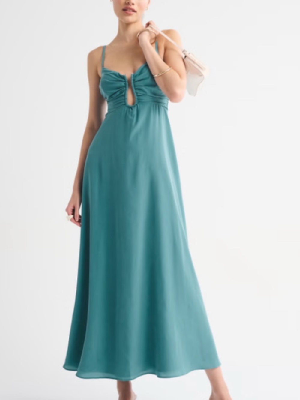 Deep Teal A&F Maxi Dress NEW WITH TAGS